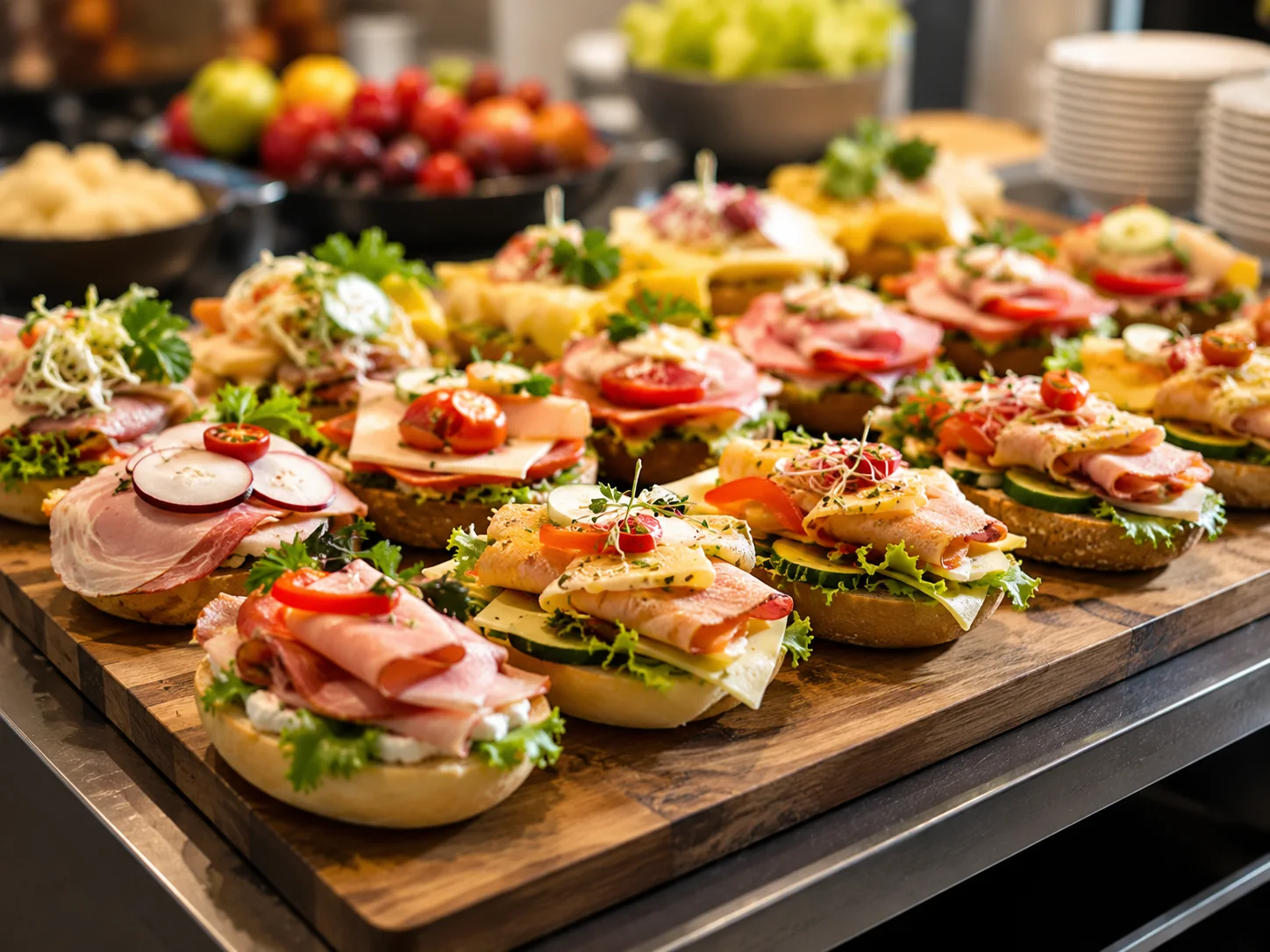 Belegte Snacks für Meetings und Tagungen