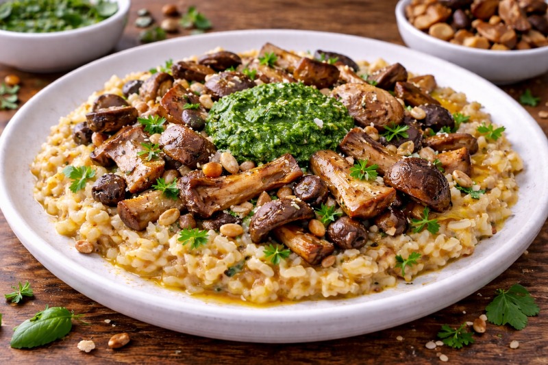 risotto_gebacken_pilz_allerlei_pesto_teller_800x533