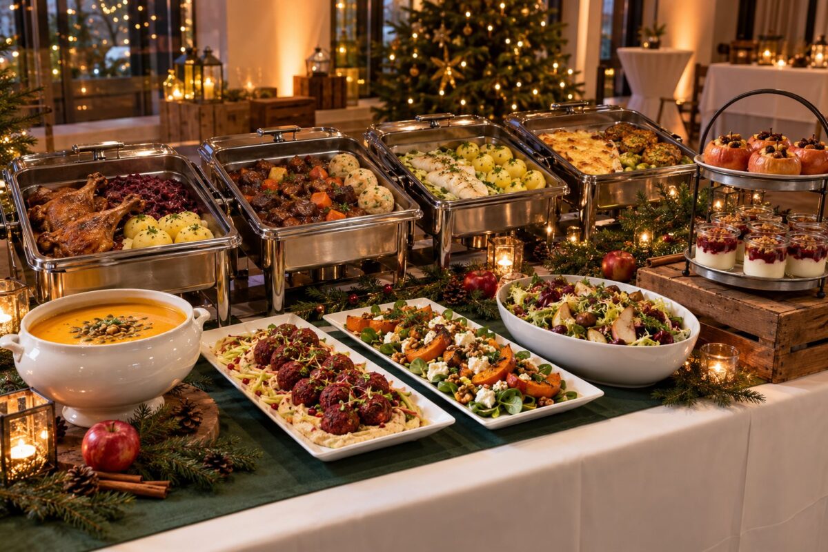 Winterliches Buffet für die Weihnachtsfeier